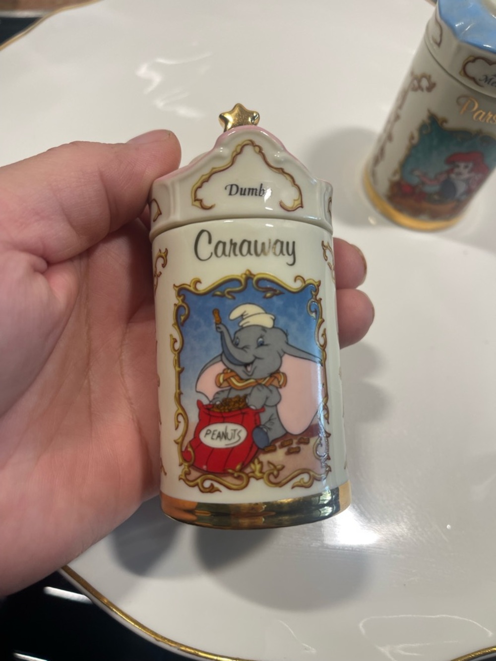 Lenox Disney Dumbo Spice jar - Gold Trim